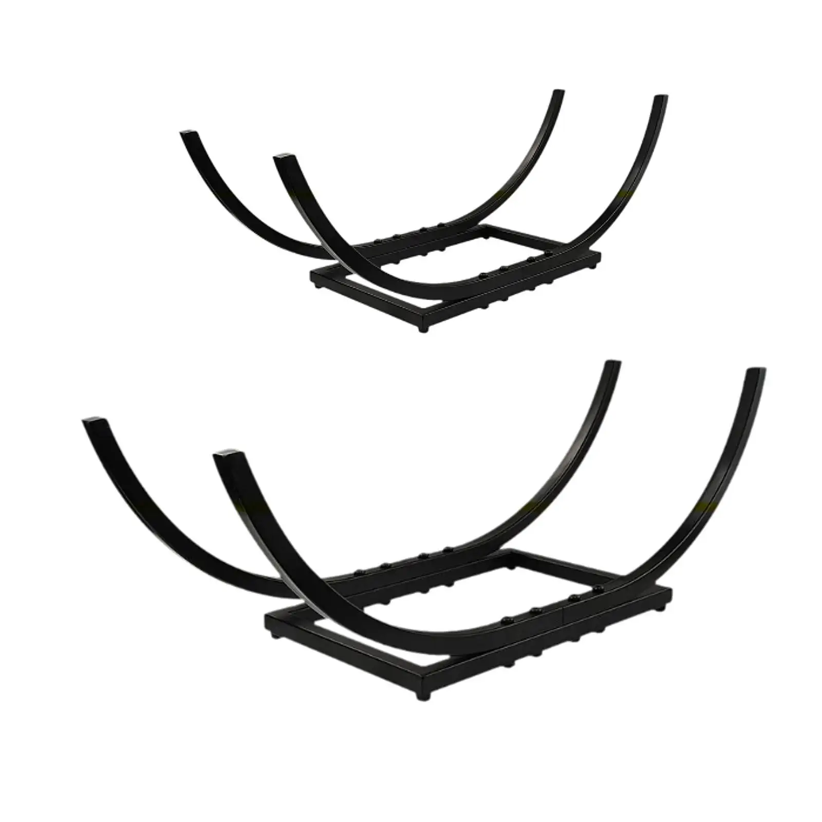 Estante para leña, decoración decorativa para chimenea, soporte estable pequeño de Metal a prueba de herrumbre