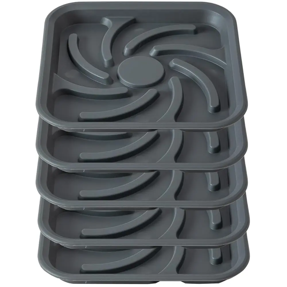 

Набор из 5 пластиковых поддонов для цветочных горшков, прочные подставки для растений для дома и улицы, квадратные, толстые, устойчивые