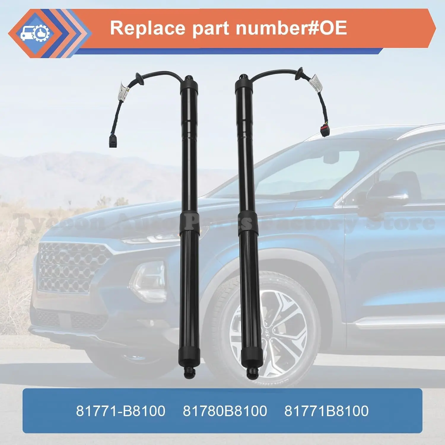 1PCS LH 81771-B8100/RH 81780-B8100 Brand New Rear Left & Right Tailgate Electric Support Rods For Hyundai Santa Fe F13 2013-2016