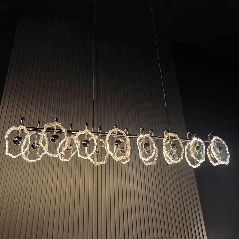 Modern Crystal Chandelier LED Dimmable with Remote Control for Hotel Lobbies Living Rooms and Dining Rooms