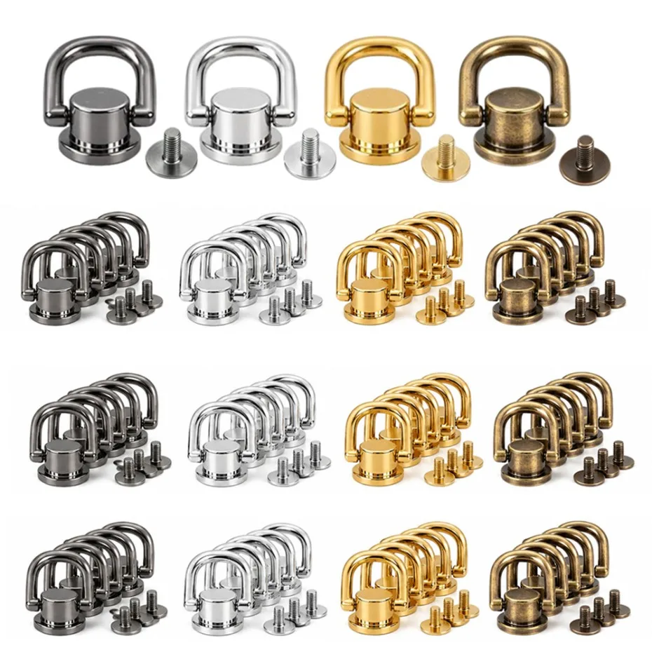 5-100 pcs D-shaped Ring Bag Clip Buckles Retro Metal Double Buckle Handbag Chain Handles Connector Hardware Accessories