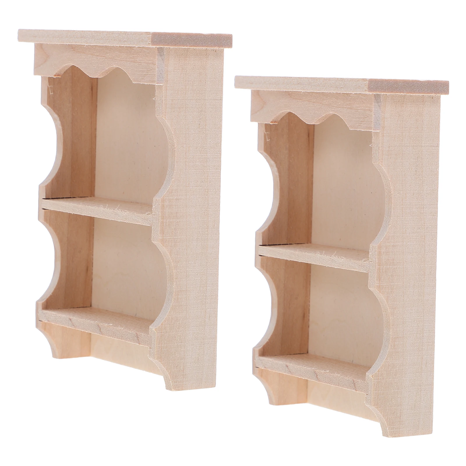 無垢材吊りキャビネットハウスミニチュアドールハウス家具モデル素朴な壁