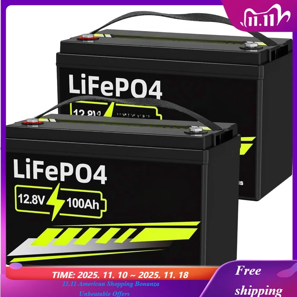 

Группа аккумуляторов LiFePO4 12 В, 100 Ач, 31 со встроенным BMS 100 А, перезаряжаемой литиевой батареей глубокого цикла 15000 г.