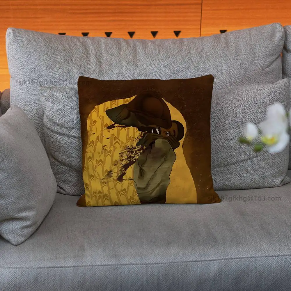 C-Captain Clark Pillow Case Anti-dustmite Pillowcase Invisible zipper silky short plush Sofa cushion cover