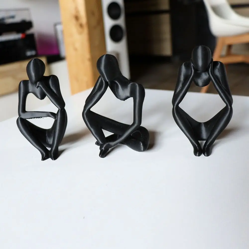 Minimalist Abstract Character Ornament 3D Printed Statue Modern Art Figurine Home Office Desktop Decoration Craft Present