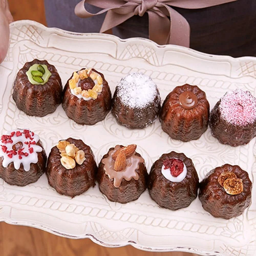 15 Cavity Canele Mold Non-stick Silicone Canneles Mould DIY Muffin Cupcake Pan Chocolate Jelly Mousse Cake Baking Accessories