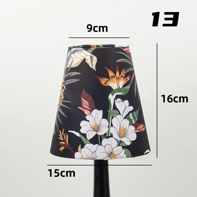 Pastoralen Stil Plissee Tisch Lampenschirm Leinen Stoff Retro Blumenmuster Lampenschirme Schlafzimmer Hotel Nachttisch Stehlampe Abdeckung