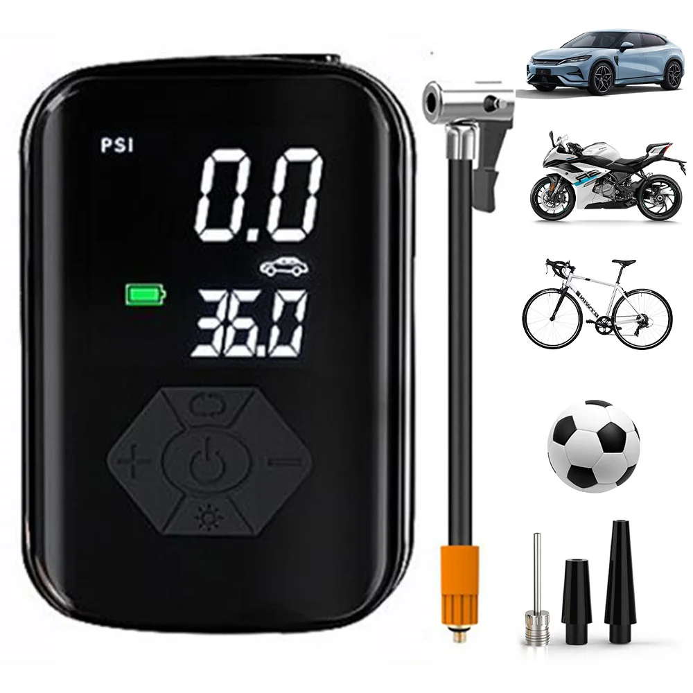 

Wireless car inflation pump, intelligent digital display mini compact, suitable for cars/motorcycles