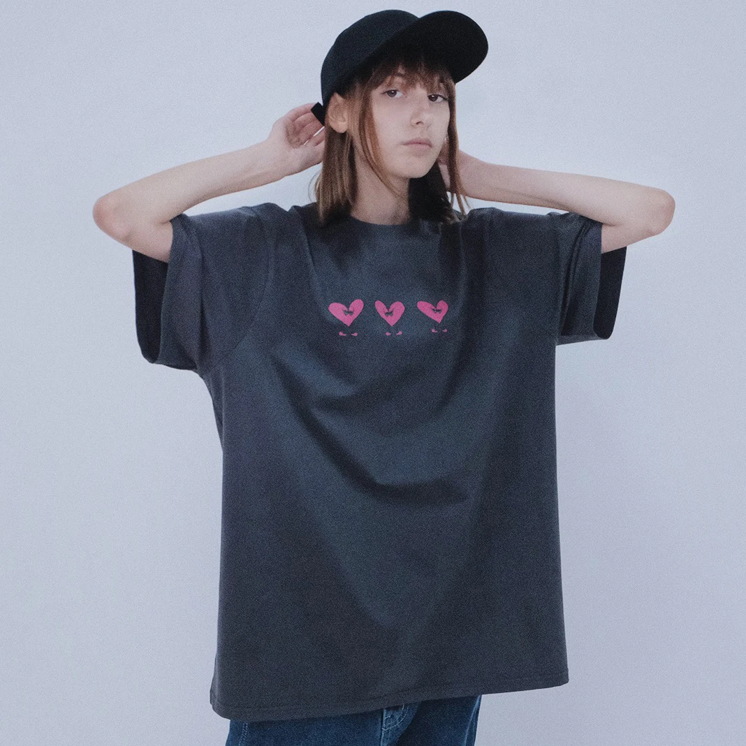 Street Fashion Hong Kong - NEATO 스트리트 스타일 루즈핏 반팔 프린트