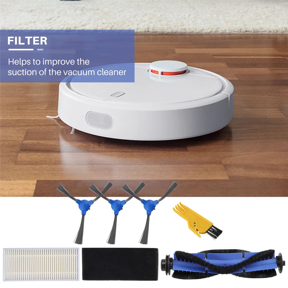 Kit de Remplacement Compatible avec Fy Robovac 11S Robovac 30 Robovac 30C Robovac 15C Robovac 12 Accessoires, Livre Sous Vide, Côté