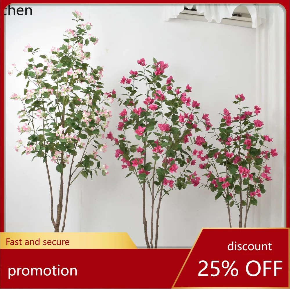 

HXL Artificial Plant Bougainvillea Potted Plant for Indoor Decoration Floor-standing Potted Plant