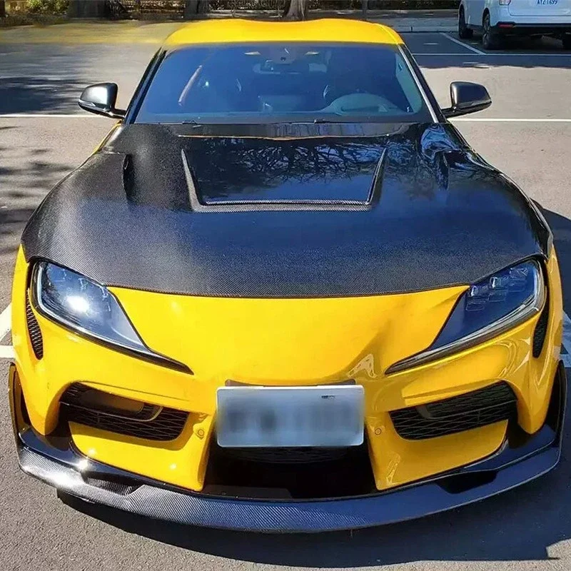 Suitable For Toyota Supra A90 A91 Engine Cover Carbon Fiber Bull Demon King Front Hood Modified Headcover