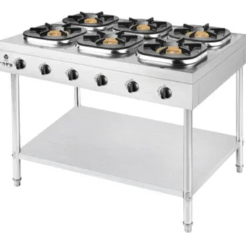 Kitchen Cooktops Restaurant Standing Gas Cooker 6 Burner Gas Stove For Commercial