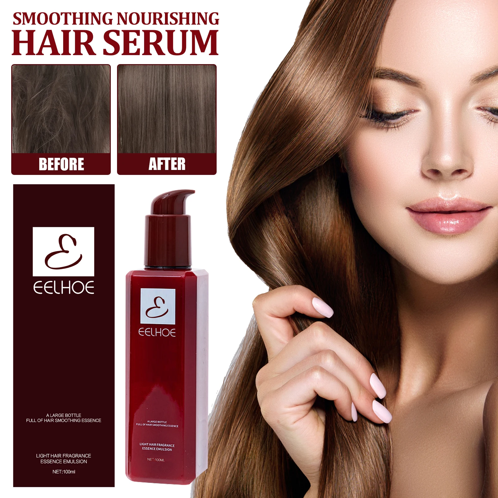 EELHOE Hair Care Essence Hair Repair Moisturize And Fluff Hair Leave-in Hair Care Essence Improves Hair Quality Essence Lotion