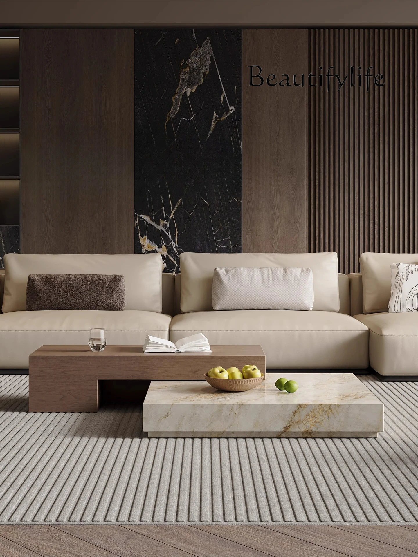 

Modern living room Home coffee table Retractable combination coffee table Italian minimalist creative modern coffee table