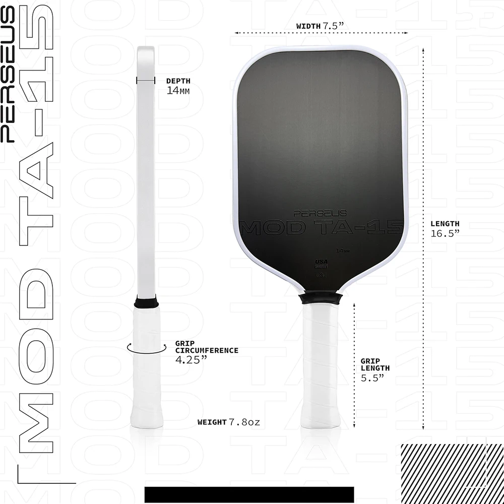 

2025 MOD TA-15 paddles Edition Gen3 Propulsion Core 16mm Thermoformed Elite Graphite T700 Carbon Fiber Pickleball Paddle Rackets