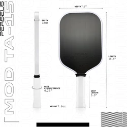 MOD TA-15 Pro Player Edition Gen 3 voortstuwingskern 16 mm thermogevormde Elite Graphite T700 koolstofvezel Pickleball Paddle Rackets