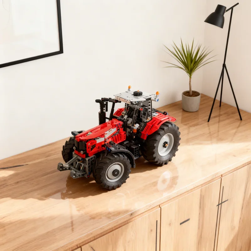 1137pcs MOC Massey Ferguson Tractor Technical Model Building Blocks Construction Toy Assemble Christmas Gift Creative DIY Idea