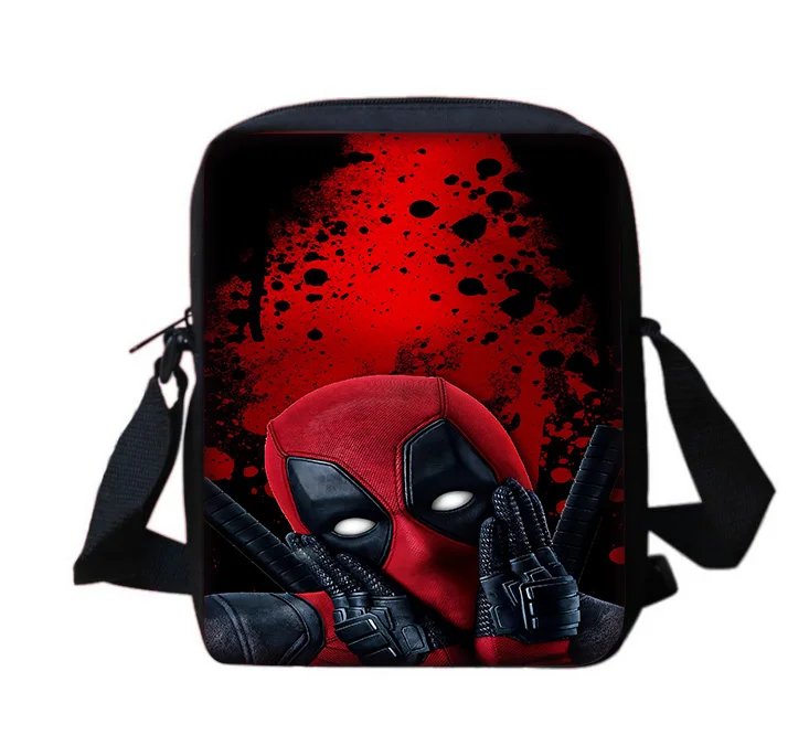 Deadpools Marvels Super Heroes Boy Girls Printed Shoulder Messenger Bag Child Casual Handbag Men Women Phone Bag Shopping Bag