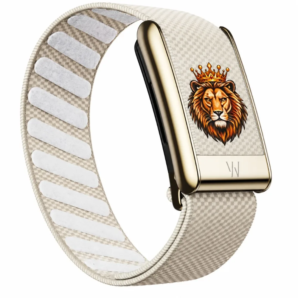 Majestic Lion Graphic Nylon Woven Strap For WHOOP 5.0 MG Wild Animal Style Sport Replacement Wristband Fashion Band