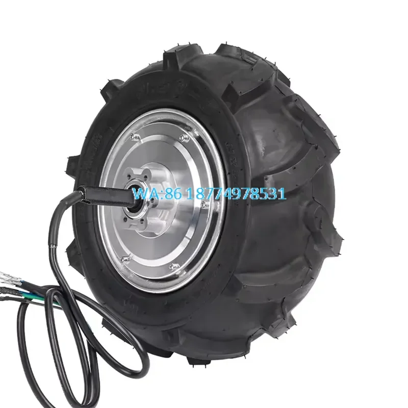 Wmwmnu 12 Inch 48V 500W 100Nm Low Speed Brushless Geared Hub Motor for Automated Guided Vehicle