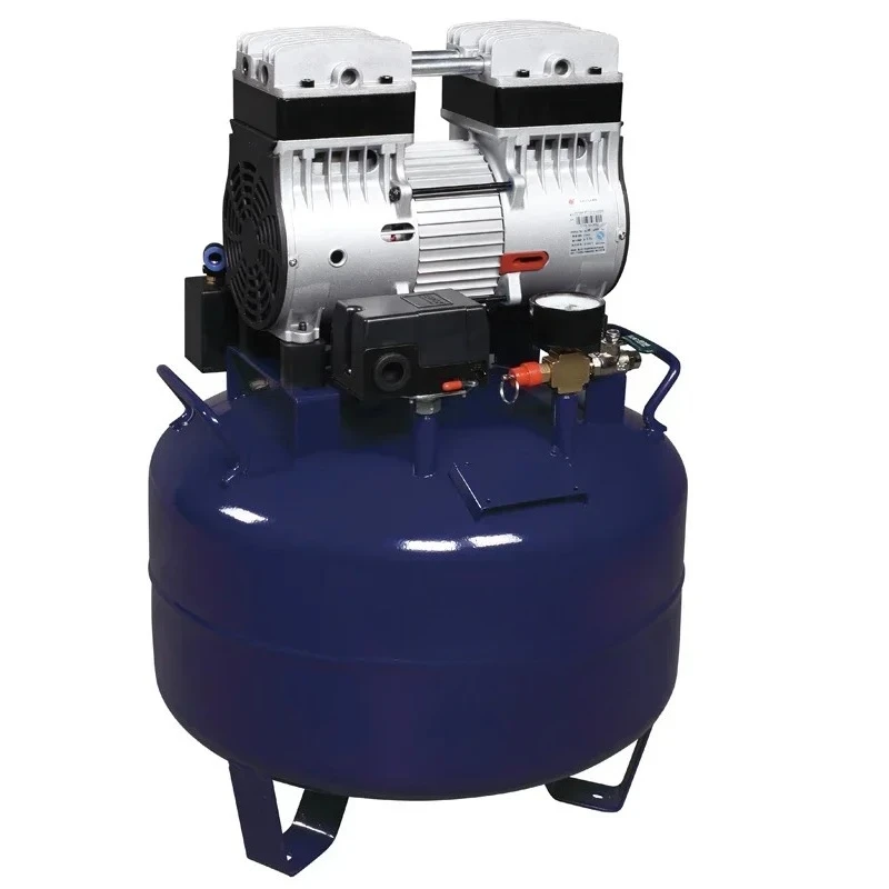 40L 1h p Mini den tal Oil Free Piston denti-stry Silent Oil-Free  Air Compressor With Air Tank And Air Dryer For den tal Chair