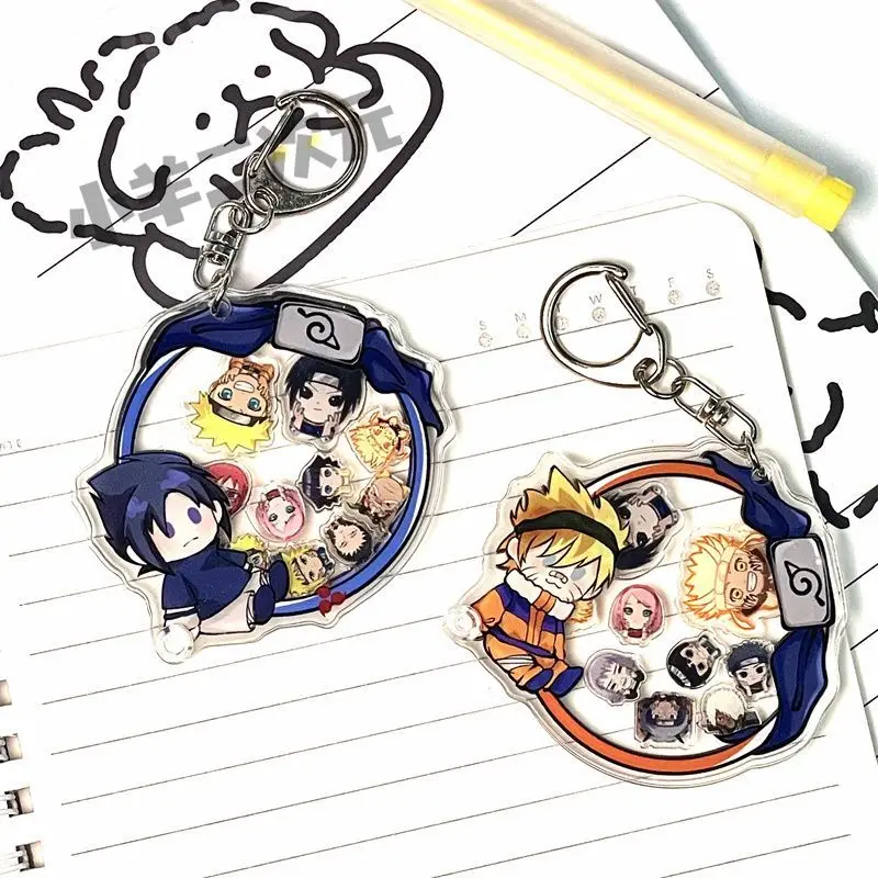NARUTO Uzumaki Naruto Hatake Kakashi Gaara Persönlicher Kreativer Acryl-Shaker Schlüsselanhänger Niedlicher Taschenanhänger Urlaubsgeschenk Großhandel – Detail 3