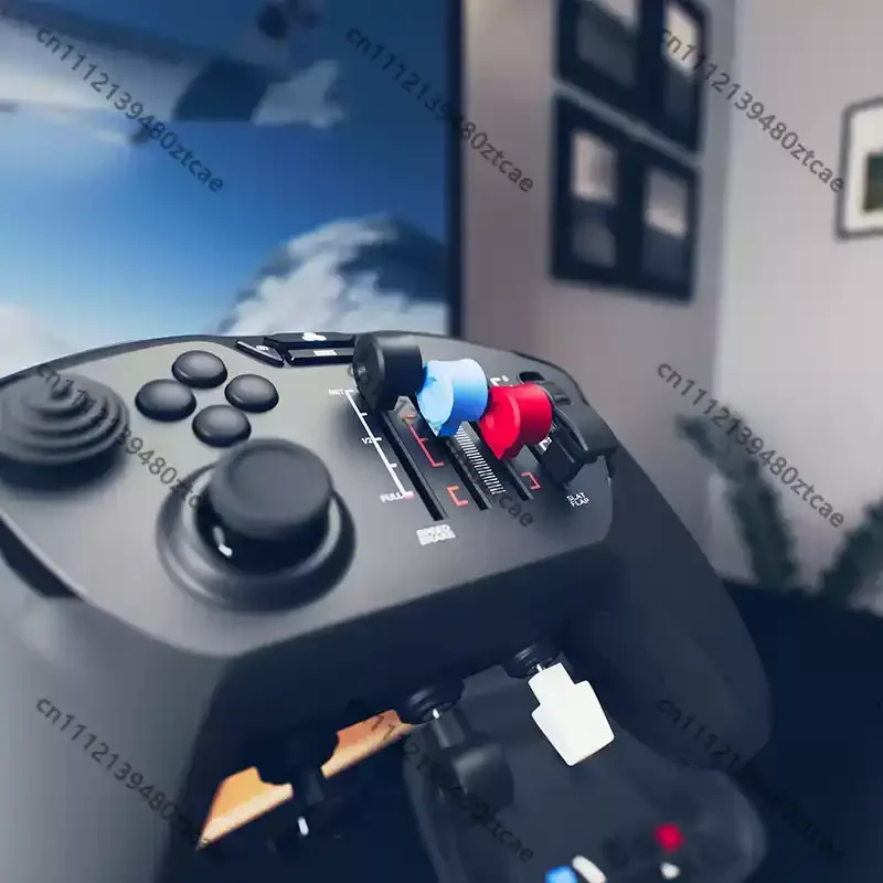 Hall Sensor Wireless Flight Control Gamepad Professional Desktop Aviation Simulation Controller for PC Simulation Games