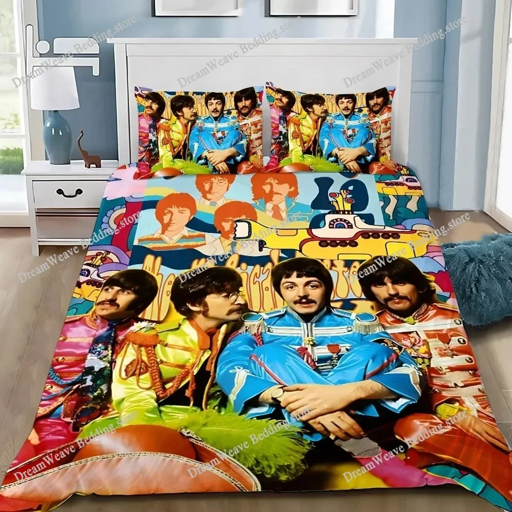 Rock Band The Fab Four Bedding Sets,Rock Band Mop-tops Printed Futon Cover Those Lads From Liverpool Duvet Cover for Teenagers51