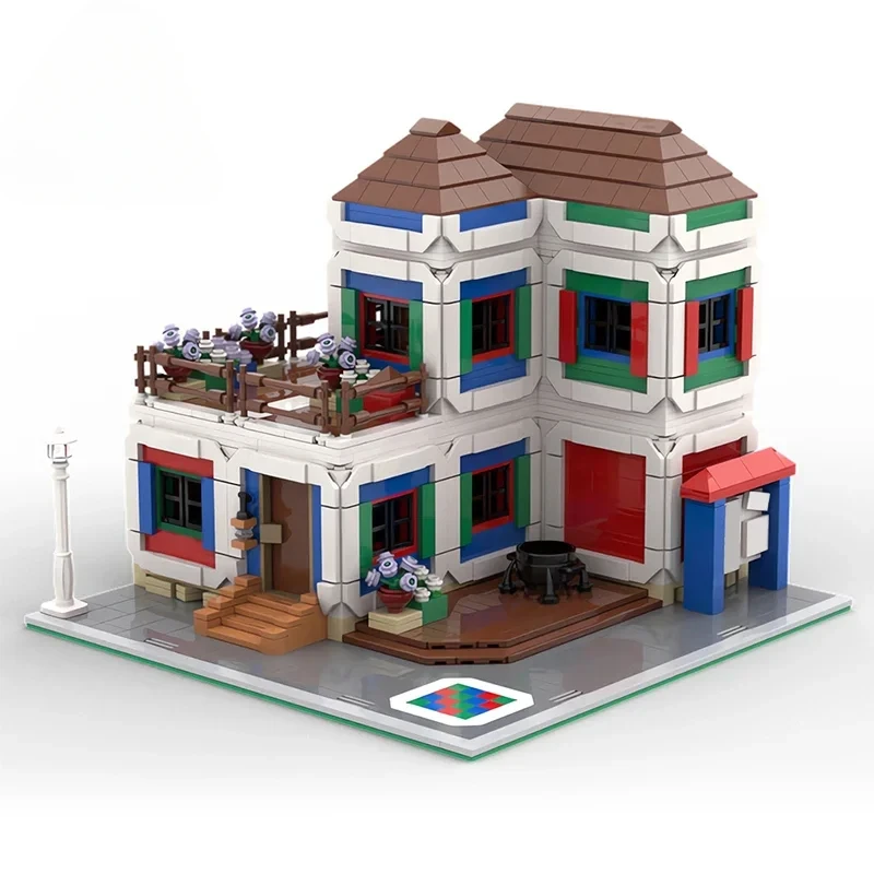 MOC-75865 giochi classici case del villaggio per principianti Kit di blocchi di costruzione lacrime del regno Tarrey Town Model Kids Puzzle Toys Gift