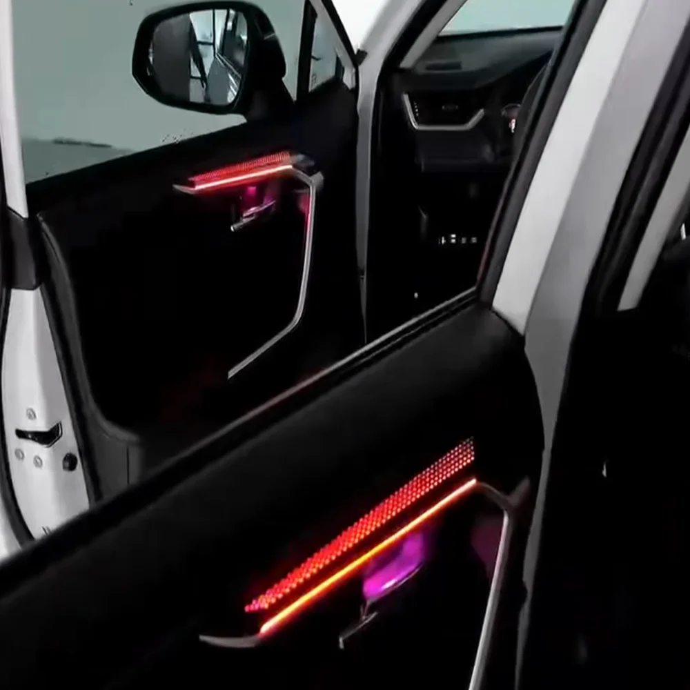 LED Car Inner Ambient Lamp For Toyota RAV4 XA50 2020-2025 Model Year Vehicle Rainbow Kit OEM Size Cube Style Ambient Light