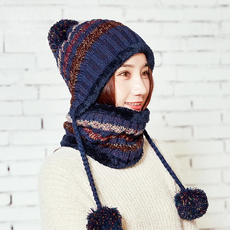 ensemble-deux-pieces-bonnet-tricote-nouveau-kit-bonnet-et-echarpe-en-laine-a-trois-pompons-torsades-a-rayures-colorees-avec-protection-des-oreilles-ensemble-deux-pieces-chaud-pour-l'hiver