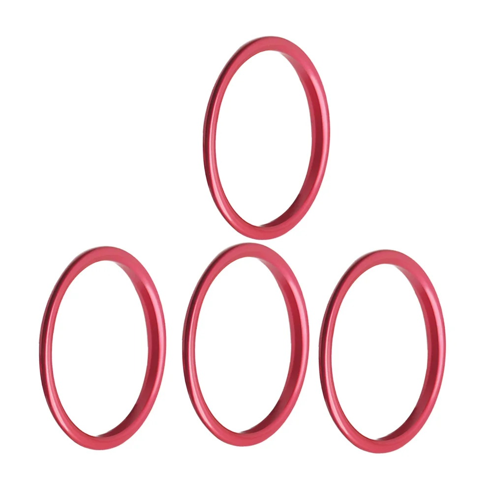 

4 Pcs Car Decorative Rings Air Conditioning Outlet Trim Aluminum Alloy Smooth Undamaged Bright Beautiful Design Car Supplies