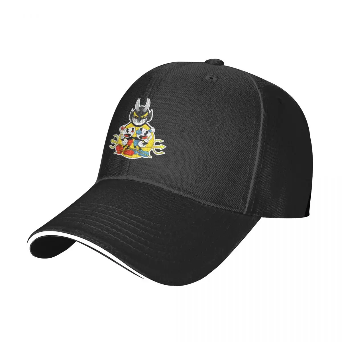 

Cuphead and Mugman with the Devil Baseball Cap Wild Ball Hat Beach Horse Hat birthday Girl'S Hats Men's