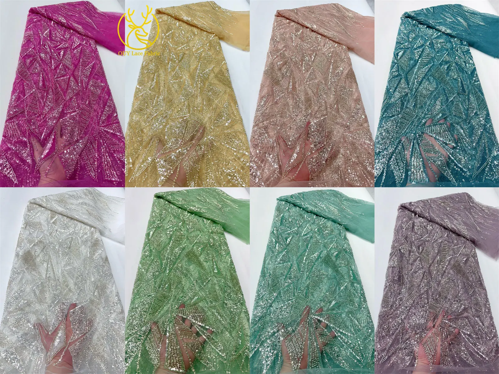 أحدث الترتر الأفريقي مطرز تول العريس أقمشة الدانتيل الفاخرة الفرنسية الترتر أقمشة الدانتيل النيجيري السيدات فساتين الحفلات الخياطة