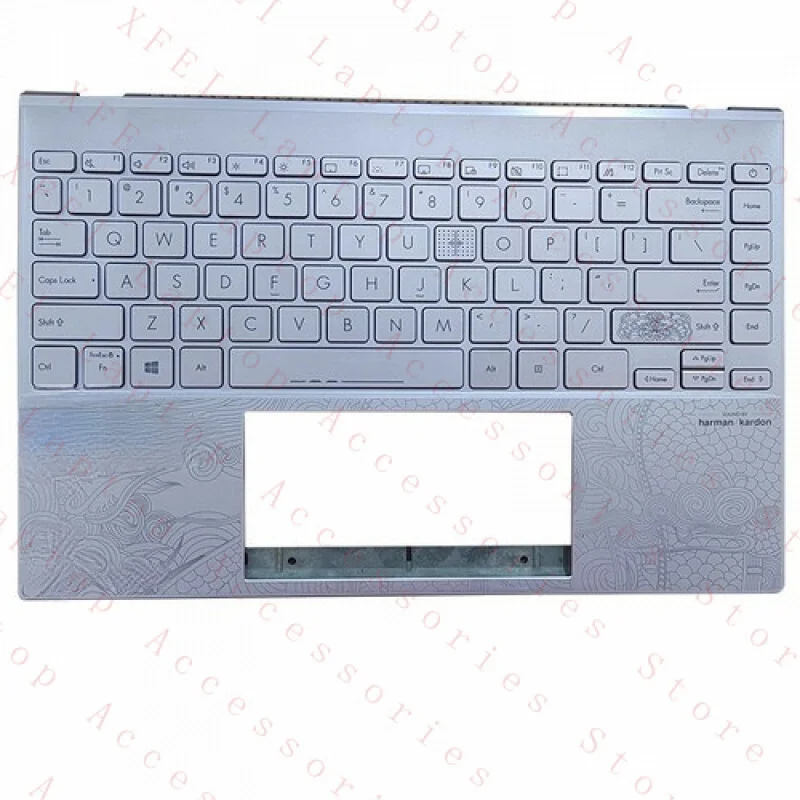 F Palmrest for ASUS ZenBook 13 U3700J UX325J UX325A UM325U Keyboard US Silver