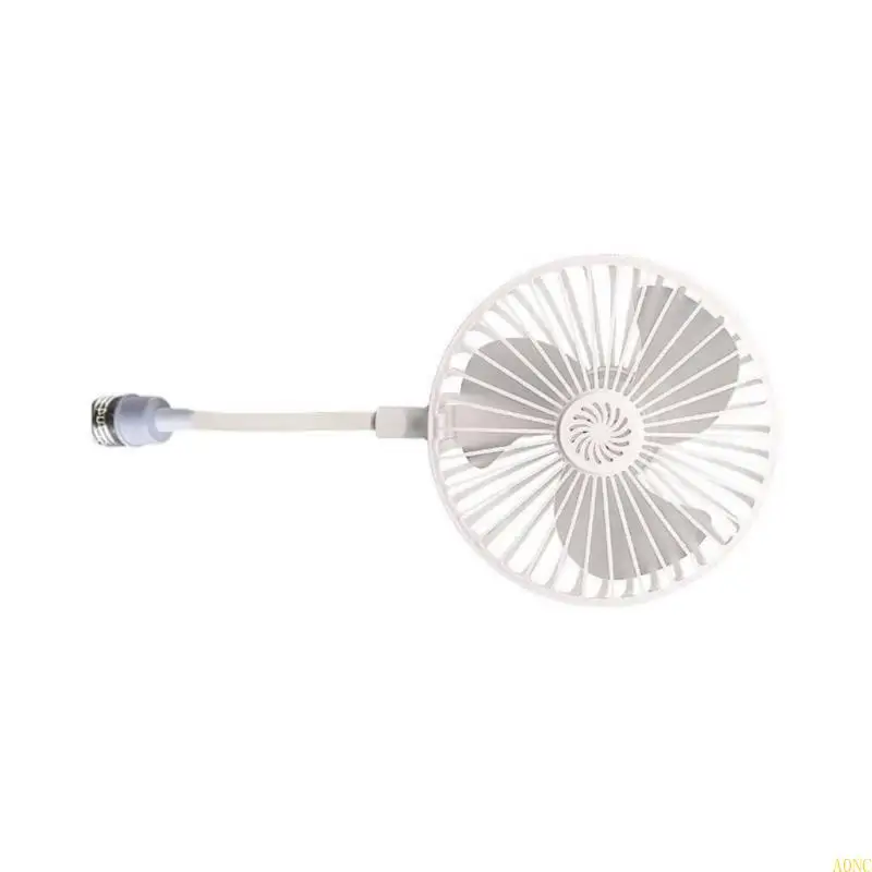 A0NC E27 Desk Lüfter tragbare Lüfterverstellbare Richtungsrichtung Flexibler Tube -Lüfter tragbarer E27 -Schreibtisch -Lüfter in