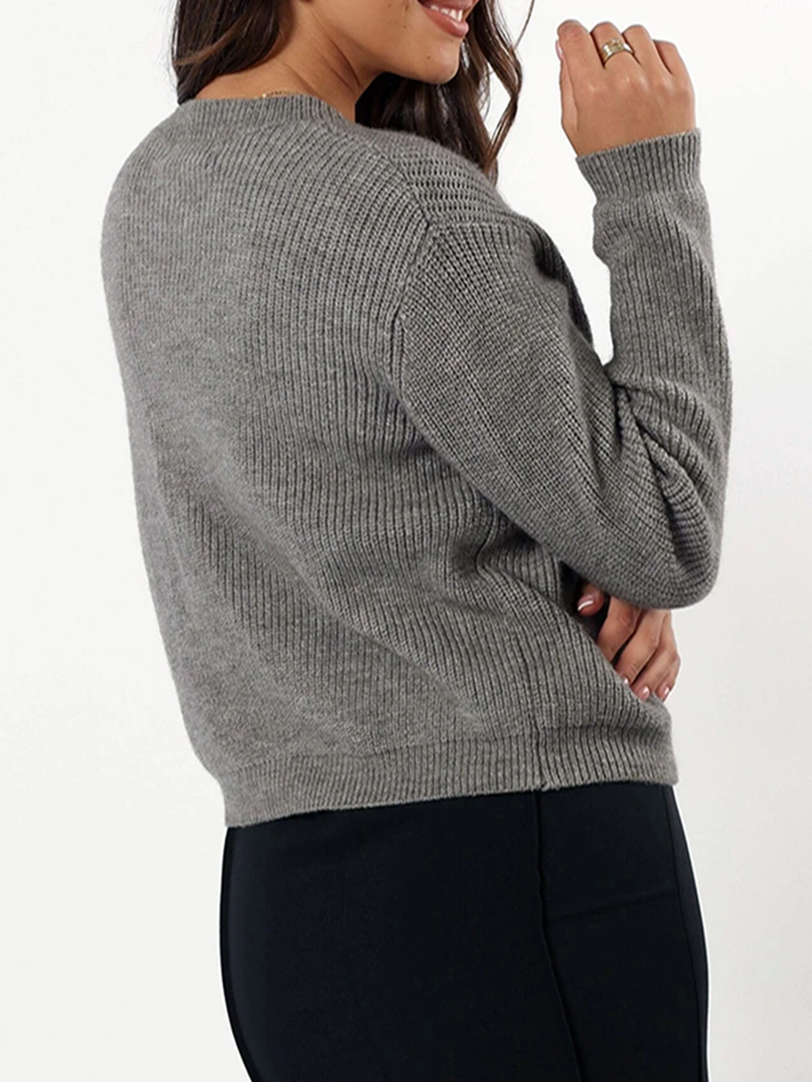 Women Button down Sweaters Casual Cute Bow Front Long Sleeves Knit Cardigans Warm Fall Knitwear for Streetwear