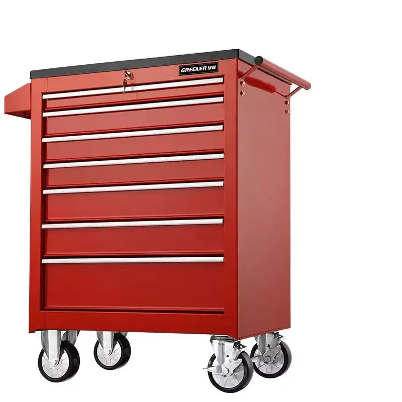 Black Tool Cabinet Heavy Duty Tool Box Roller Cabinet Professional Metal Garage Cabinet with Tools