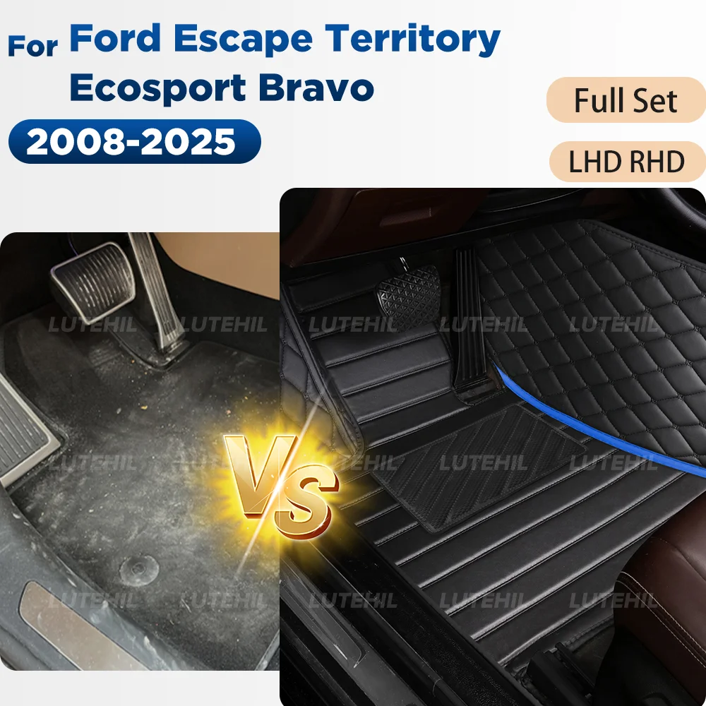 

Для Ford Escape Territory Ecosport Bravo 2008-2025 24 23 22, автомобильный напольный коврик, автомобильный ковер, аксессуары для интерьера