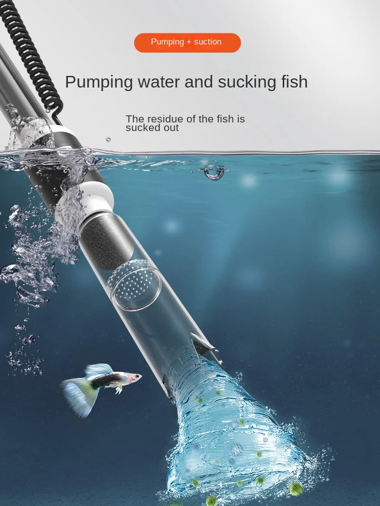 

Fish Tank Water Changing Artifact Electric Sand Washing And Toilet Cleaning Artifact Fish Excrement Suction