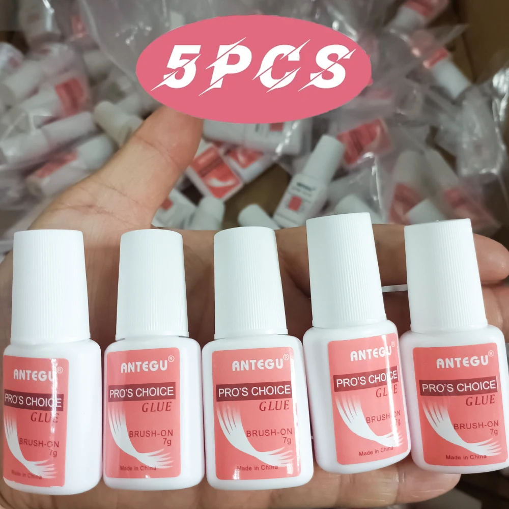 

5PCS Quick Drying Nail Glue Super Strong Nail Rhinestones Glue for Acrylic Fake Tips Nail Gel Glue Manicure Tools (7g/bottle)