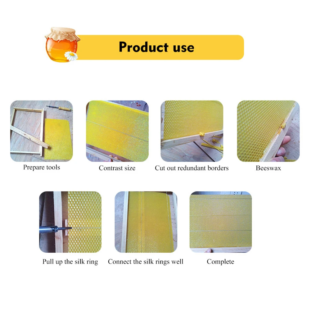 

30 PCS Basic Film Bees Hive Base Beehive Accessories Deep Foundation Beeswax Sheet