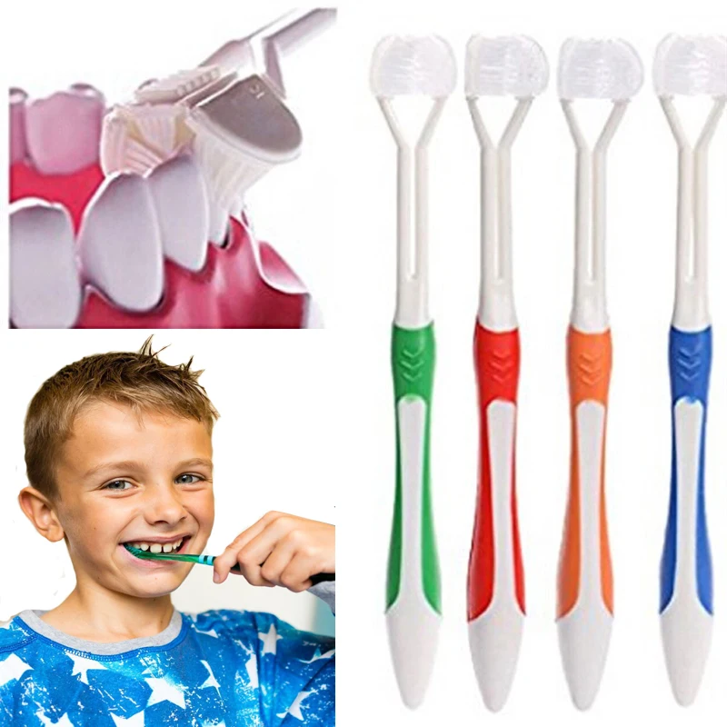 Baby Toothbrush Three Sided Safety Soft Brush Children Oral Hygiene Care Cleaning Kids Teeth Brushes Kinderen Tandenborstel