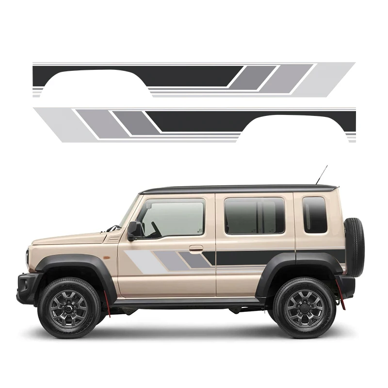 Car Door Side Stickers Boby Stripe Decal Kit For SUZUKI JIMNY XL WAGON JC74 4Door 2023-24 Waterproof Vinyl Film Car Accessories