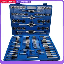 Tap and Die Set 110pcs M2-M18 Screw Thread Metric Tap Die Sets of Hand Tools Kit Hand Threading Tools For Metal Working