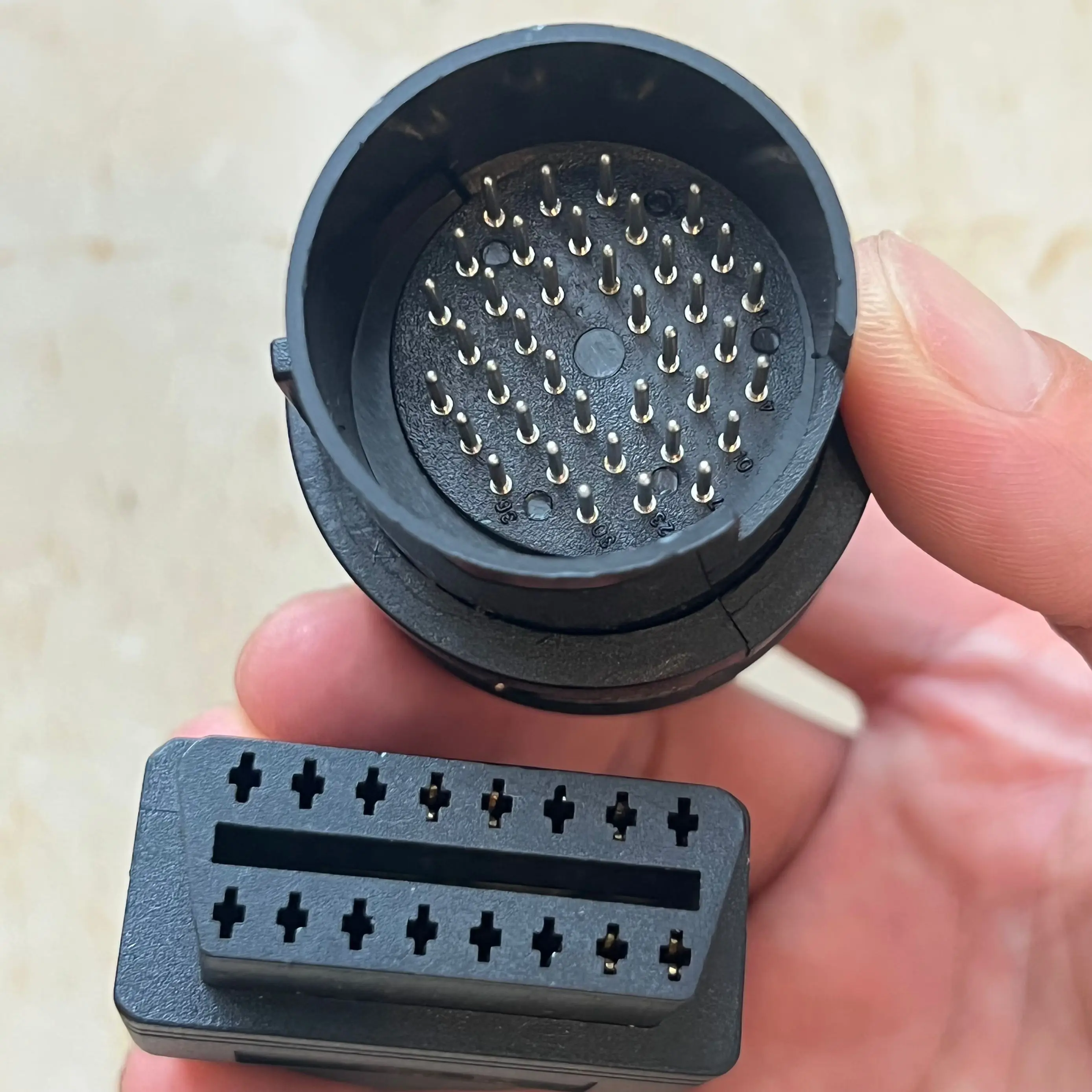Top Quality For Bz 38 Pin to 16 Pin Female to Male OBDII Connector Cable For Mercedes 38Pin OBD2 Scanner MB 38 Pin