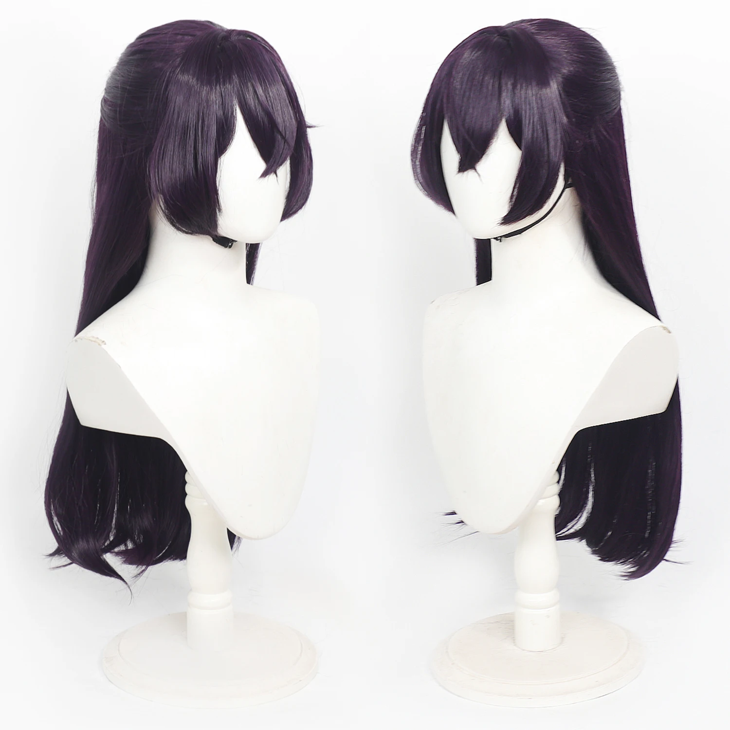 Blue Archive Haruka Igusa Cosplay Wig Dark Purple Long Straight Synthetic Realistic Scalp For Game Comic‑Con Halloween Party