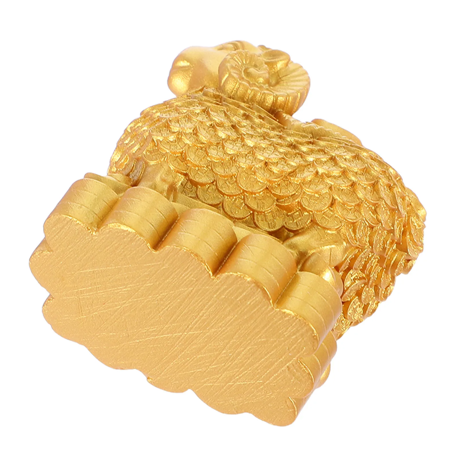 Resin Sheep Statue Hand Carved Golden RAM Coin Ingot Feng Shui Decor Prosperity Wealth Lucky Office Home Gift Mini Sheep Figures