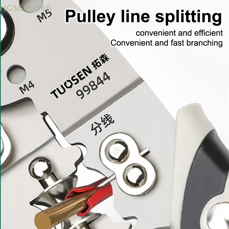 

Versatile Electrician's Tool: Wire Stripper, Crimper, and Cutter; Essential for Electrical Repairs and Installations.